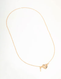 Gold Heart & Key T&O Necklace - link has visual effect only