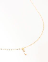 Gold Plated Sterling Silver Marquise Pendant Necklace - link has visual effect only