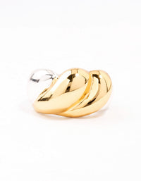 Mixed Metals Statement Ripple Ring - link has visual effect only