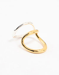 Mixed Metals Elongated Wrapped Ring - link has visual effect only