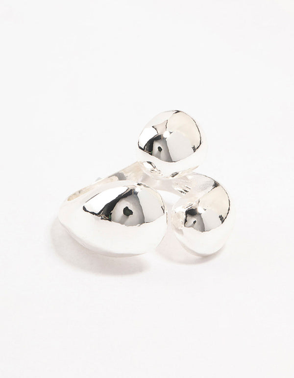 Silver Plated Bubbly Wrapped Ring