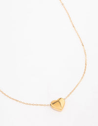 Waterproof Gold Plated Stainless Steel Pendant Heart Necklace - link has visual effect only