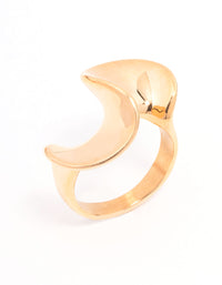 Waterproof Gold Plated Stainless Steel Organic Twisted Ring - link has visual effect only