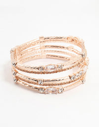 Rose Gold Layered Diamante Wrist Cuff - link has visual effect only