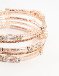 Rose Gold Layered Diamante Wrist Cuff - link has visual effect only