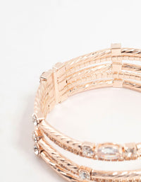 Rose Gold Layered Diamante Wrist Cuff - link has visual effect only