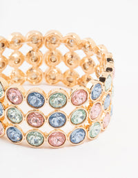 Layered Colourful Stones Stretch Bracelet - link has visual effect only