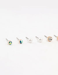 Gold Sea Stud Earrings 5-Pack - link has visual effect only