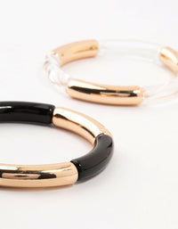 Acrylic Mixed Bangles 3-Pack - link has visual effect only