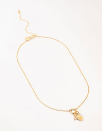 Gold Plated Libra Charm Necklace - link has visual effect only