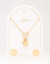 Gold Plated Leo Charm Necklace - link has visual effect only