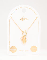 Gold Plated Scorpio Charm Necklace - link has visual effect only