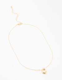 Gold Plated Bubble Letter C Necklace - link has visual effect only