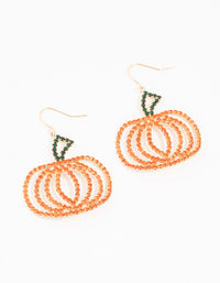 Glam Pumpkin Gold Drop Earrings - link has visual effect only