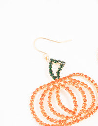 Glam Pumpkin Gold Drop Earrings - link has visual effect only