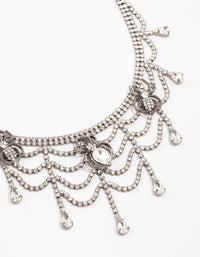 Gunmetal Web Droplet Necklace - link has visual effect only