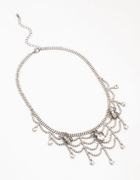 Gunmetal Web Droplet Necklace - link has visual effect only