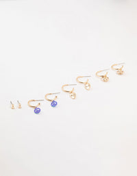 Gold Alien Spacer Earrings 4-Pack - link has visual effect only