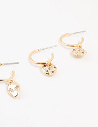 Gold Alien Spacer Earrings 4-Pack - link has visual effect only