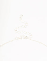 Silver Plated Bow & Ball Chain Necklace - link has visual effect only