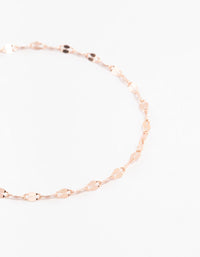 Rose Gold Plated Sterling Silver Chain Bracelet - link has visual effect only