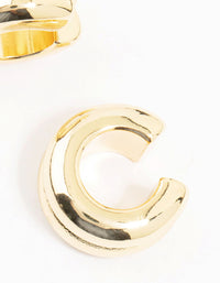 Gold Plated Ribbed Ear Cuffs - link has visual effect only