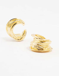 Gold Plated Wire Cuff Earrings - link has visual effect only