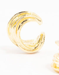 Gold Plated Wire Cuff Earrings - link has visual effect only