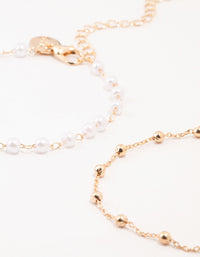 Gold Bag Chain Bracelet 4-Pack - link has visual effect only