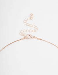 Rose Gold Plated Freshwater Pearl Pendant Necklace - link has visual effect only