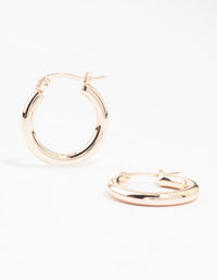 Rose Gold Plated Thin Hoop Earrings - link has visual effect only