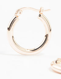 Rose Gold Plated Thin Hoop Earrings - link has visual effect only