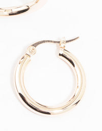 Rose Gold Plated Thin Hoop Earrings - link has visual effect only