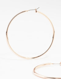 Rose Gold Plated Thin Large Hoop Earrings - link has visual effect only