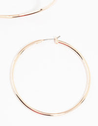 Rose Gold Plated Thin Large Hoop Earrings - link has visual effect only