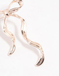 Rose Gold Plated Bow Stud Earrings - link has visual effect only