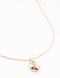 Rose Gold Plated Dainty Drop Twisted Necklace - link has visual effect only