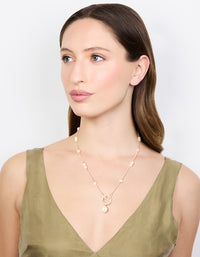 Rose Gold Freshwater Pearl Drop T&O Necklace - link has visual effect only