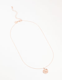 Rose Gold Plated  Diamante Celestial Round Necklace - link has visual effect only