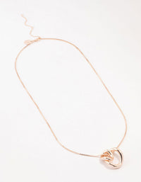 Rose Gold Plated Swirl Pendant Necklace - link has visual effect only