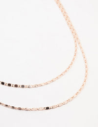 Rose Gold Plated & Black Vintage Chain Layered Necklace - link has visual effect only