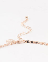 Rose Gold Plated & Black Vintage Chain Layered Necklace - link has visual effect only