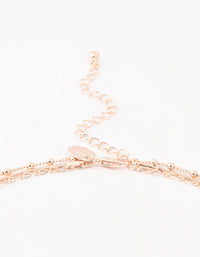 Rose Gold Plated Plated Sterling Silver Pendant Layered  Necklace - link has visual effect only