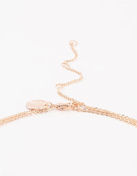 Rose Gold Plated Dainty Rectangle Layered Necklace - link has visual effect only