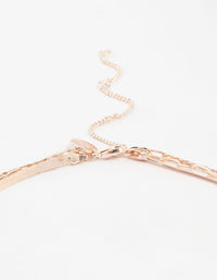 Rose Gold Plated Mixed Chain Necklaces 3-Pack - link has visual effect only