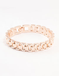 Rose Gold Plated  Watch Chain Bracelet - link has visual effect only