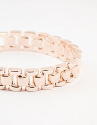 Rose Gold Plated  Watch Chain Bracelet - link has visual effect only