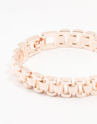 Rose Gold Plated  Watch Chain Bracelet - link has visual effect only