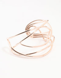 Rose Gold Plated Organic Wire Wrist Cuff - link has visual effect only