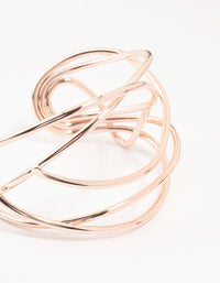 Rose Gold Plated Organic Wire Wrist Cuff - link has visual effect only